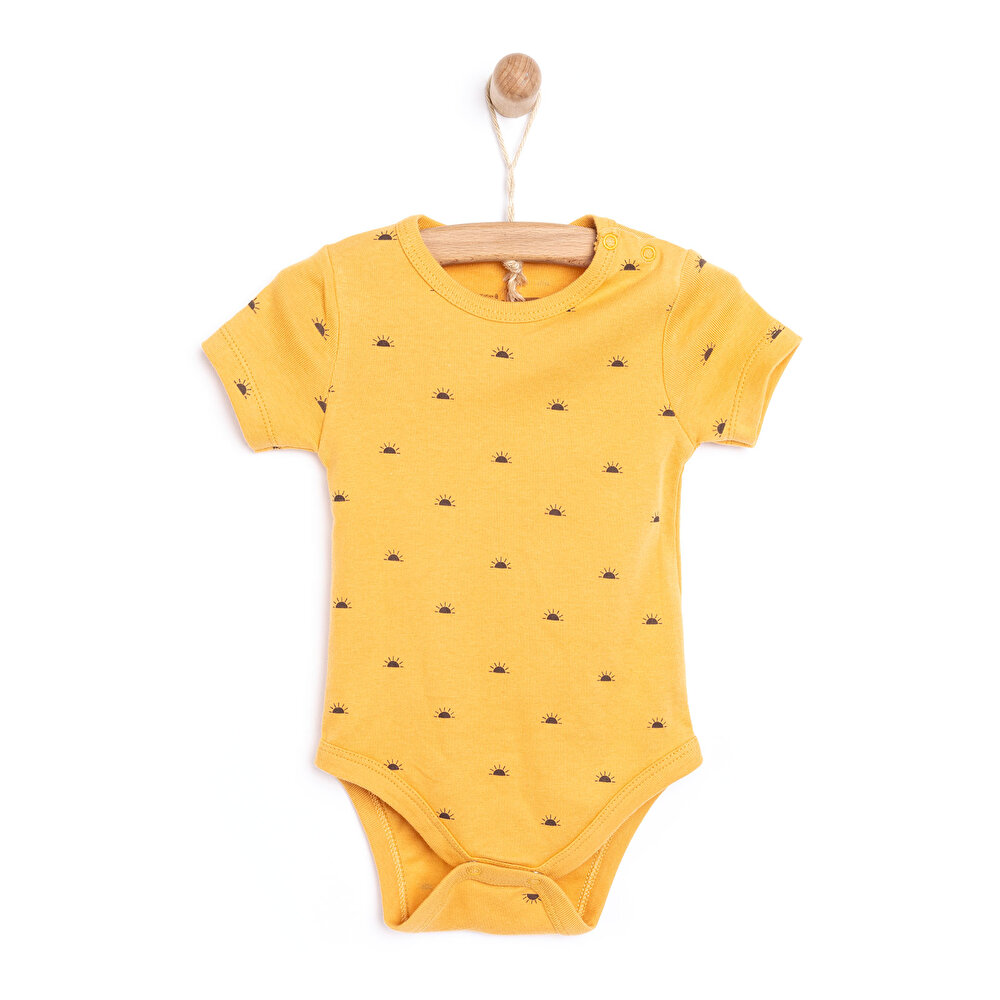 Kız Bebek Body Ribana Çıtçıtlı Zıbın Bisiklet Yaka Kısa Kol