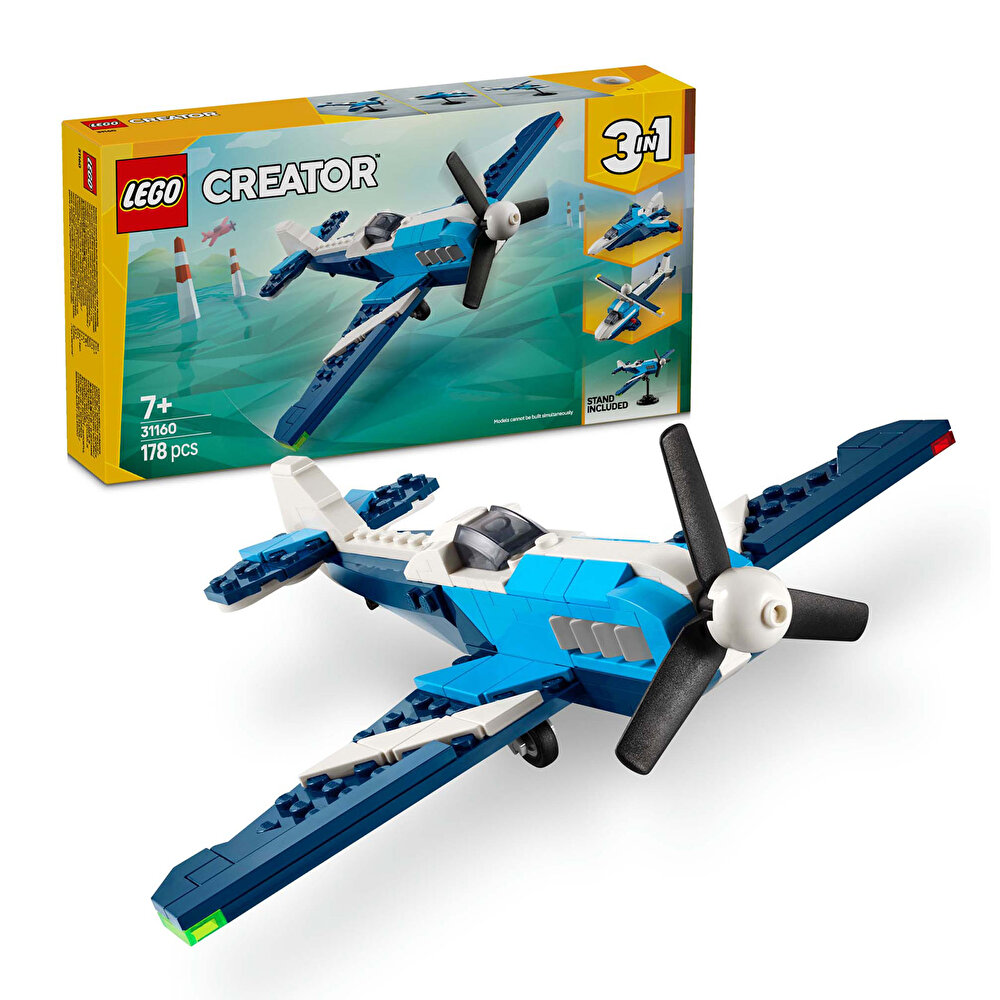 ® Creator 3'ü 1 Arada Uçak: Yarış Uçağı Araç Oyun Seti 31160