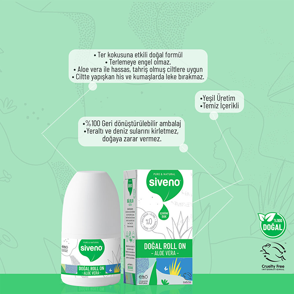 %100 Doğal Roll-On Aloe Vera 50 ml