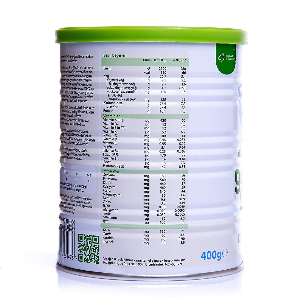 2 Keçi Sütlü Devam Sütü 400 gr 6-12 Ay