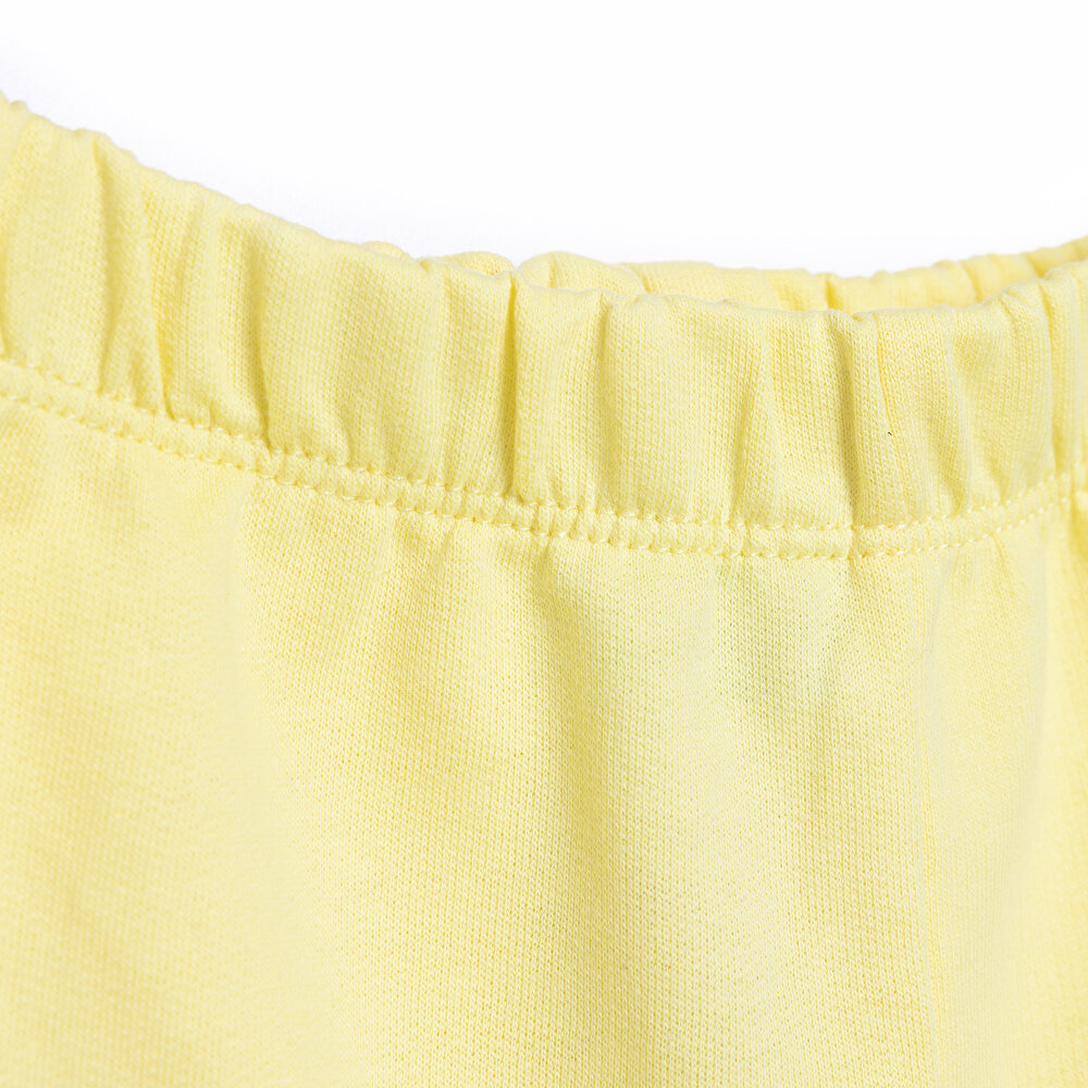 Kız Bebek Şort İki İplik Kumaş Minnie Mouse Sarı