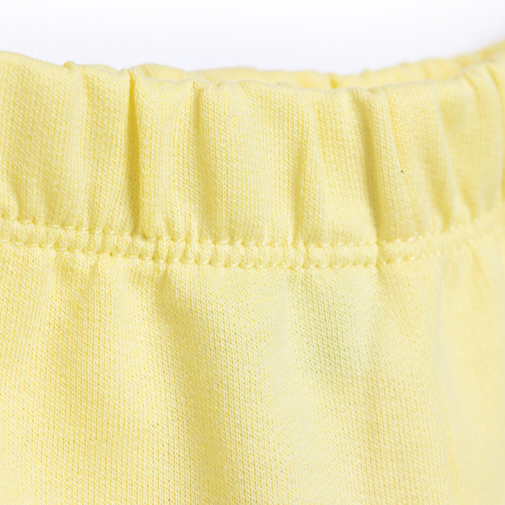 Kız Bebek Şort İki İplik Kumaş Minnie Mouse Sarı