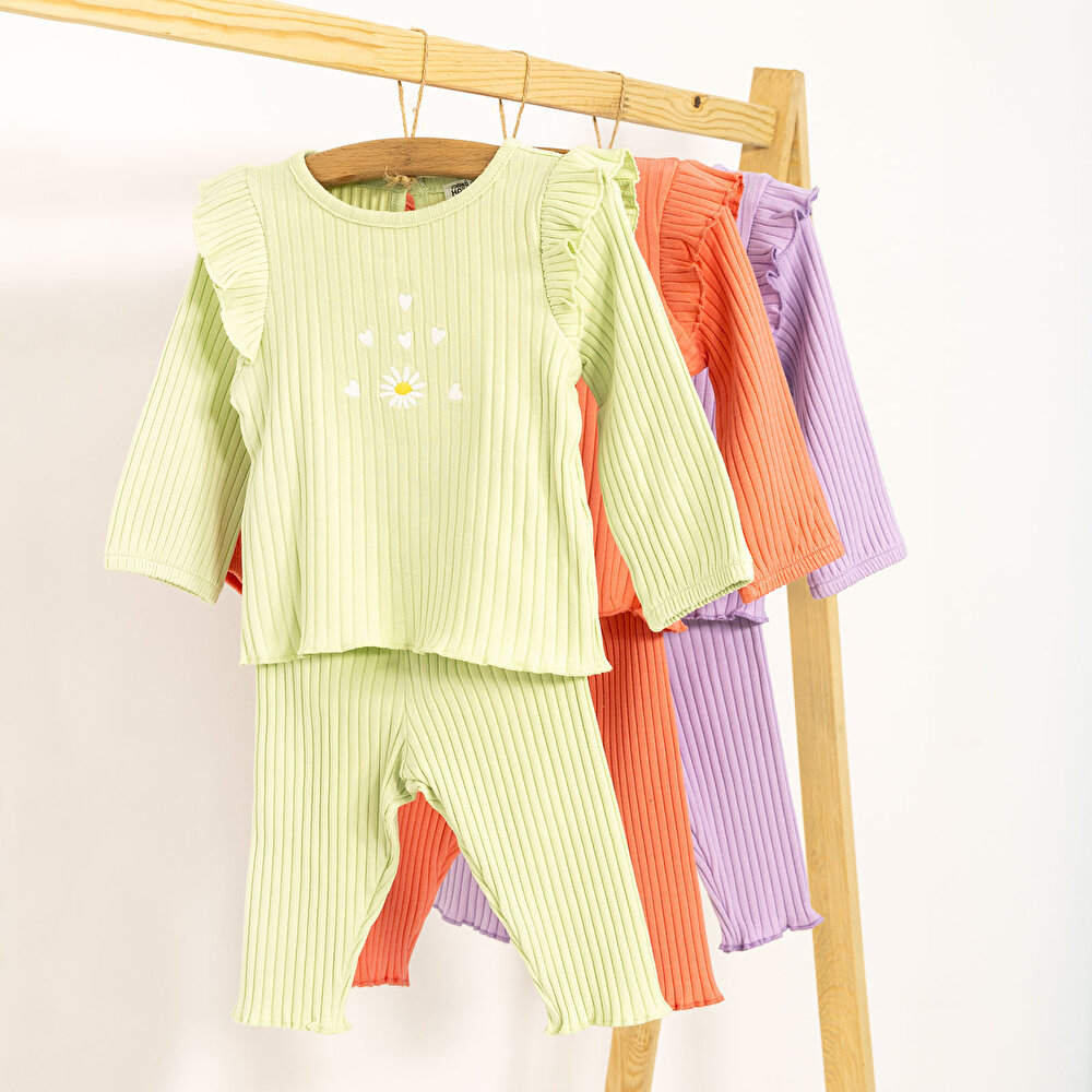 Basic Kaşkorse Bluz - Tayt Takım Kız Bebek