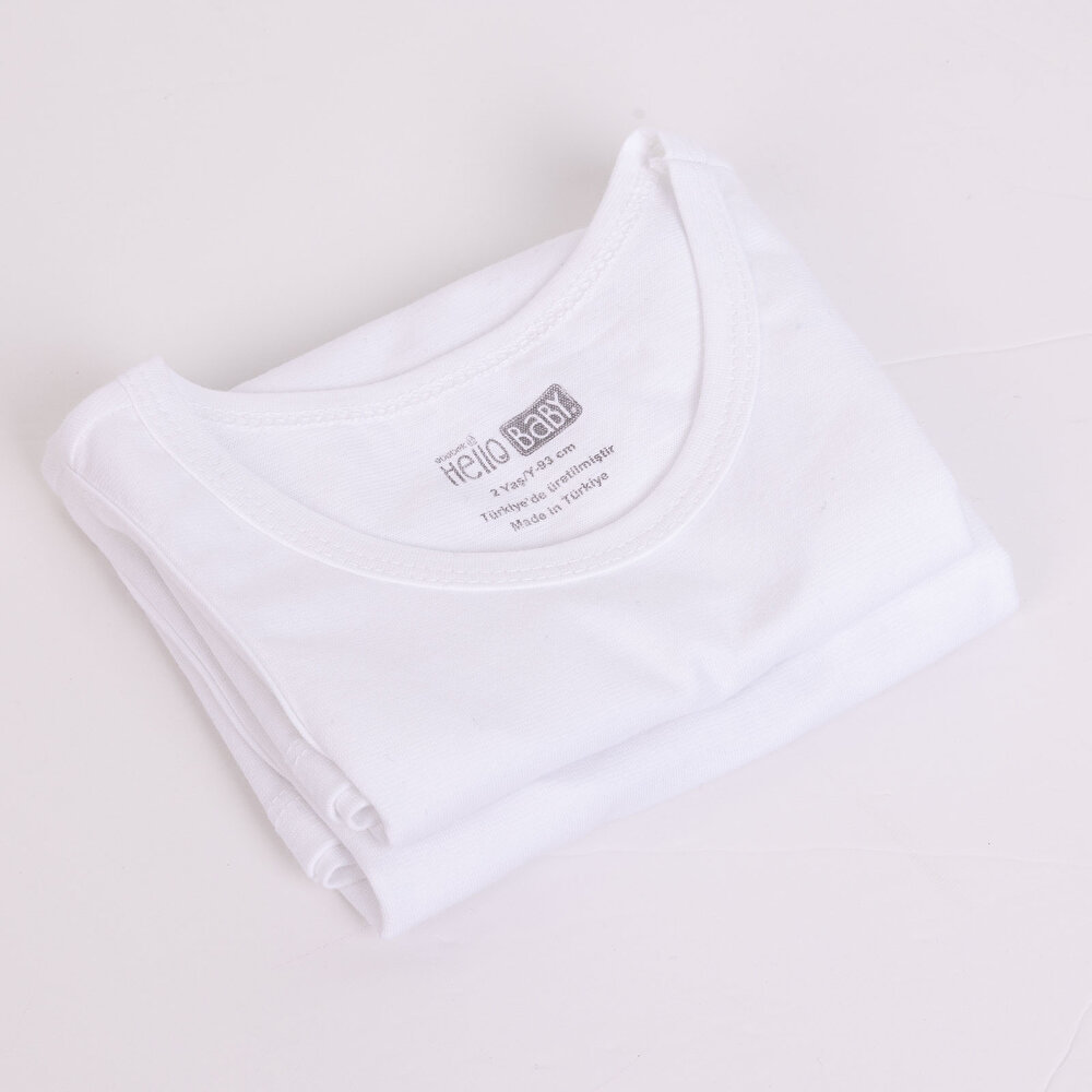 2'li Beyaz Atlet Erkek Bebek