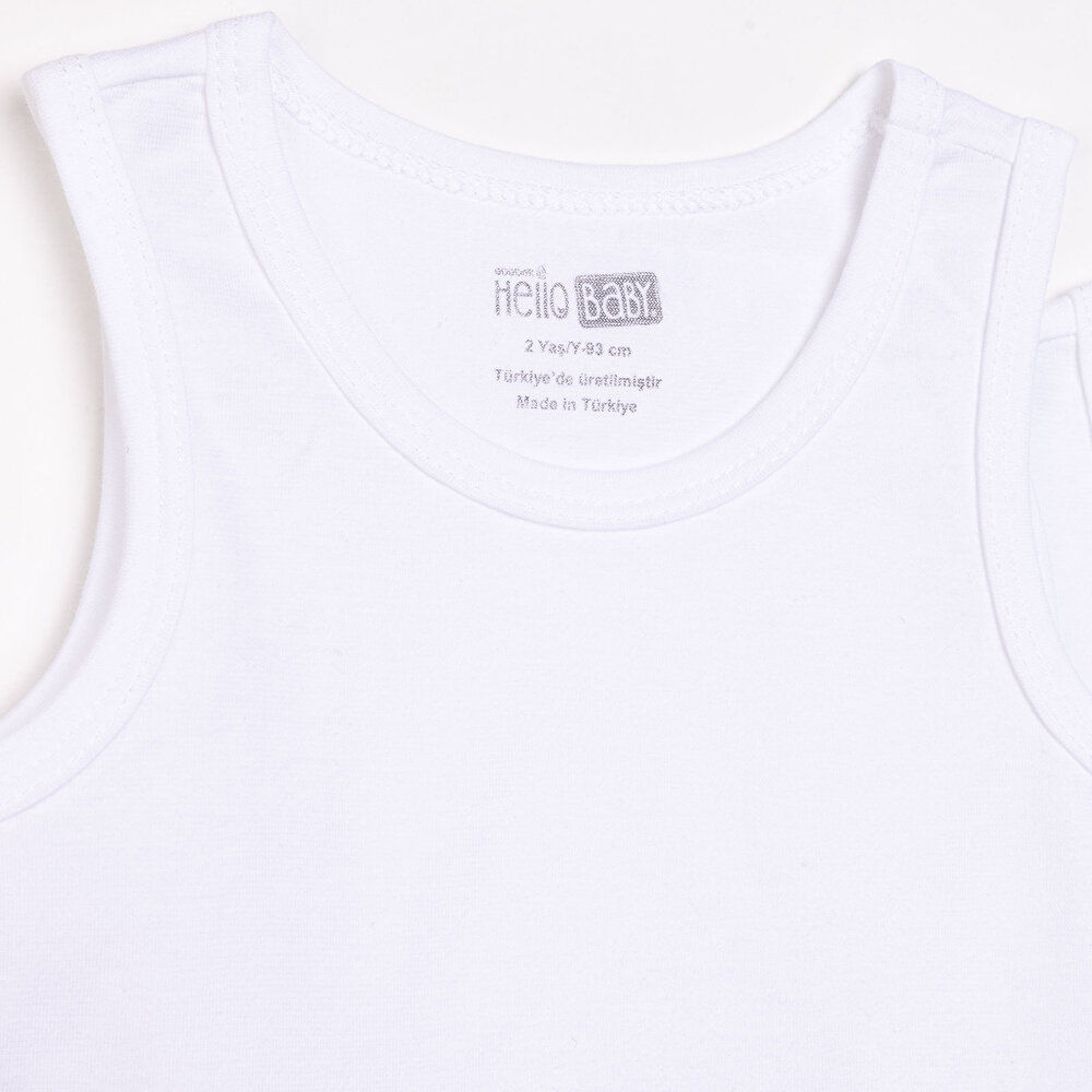 2'li Beyaz Atlet Erkek Bebek