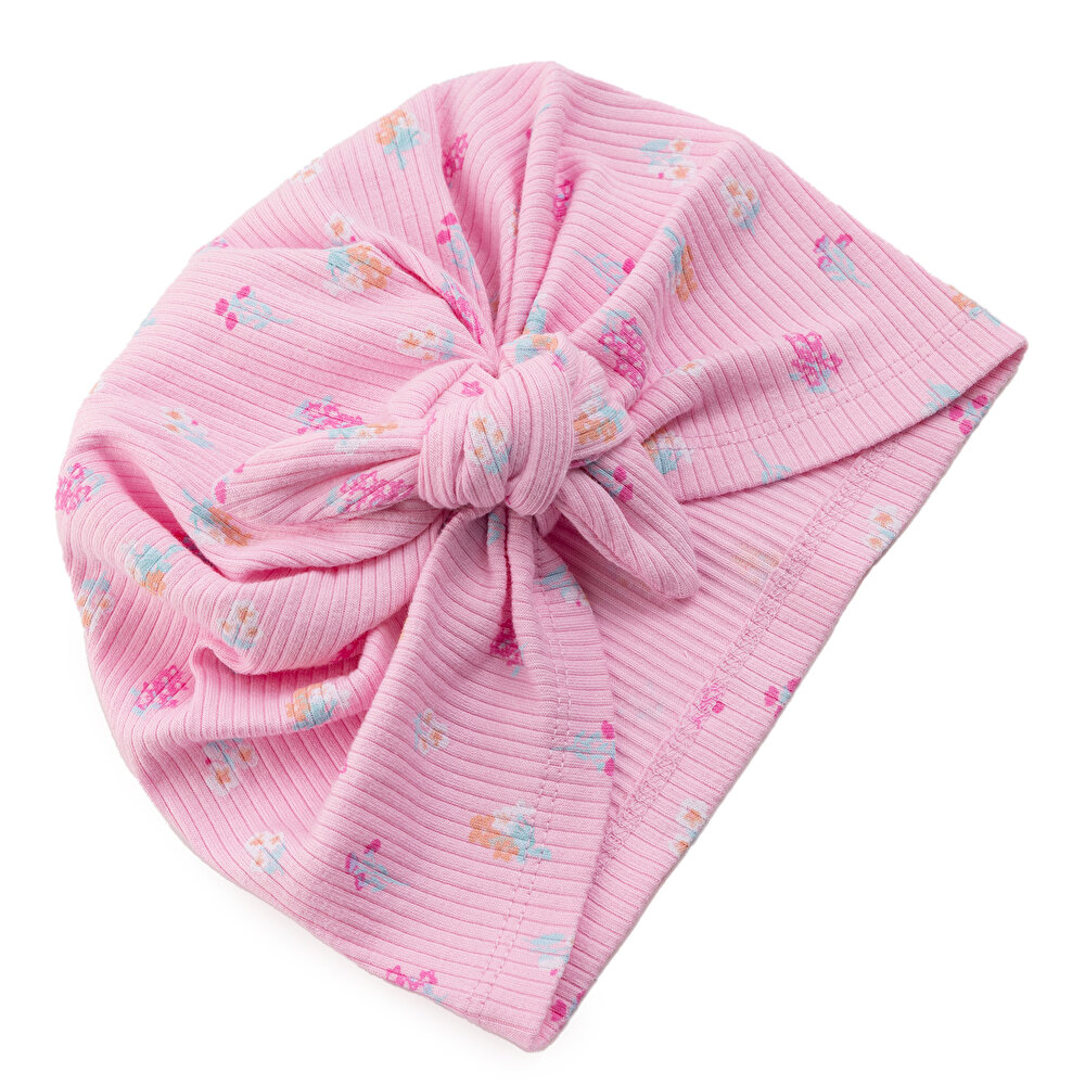 2li Çıtır Çiçek Desenli Kız Bone Kız Bebek