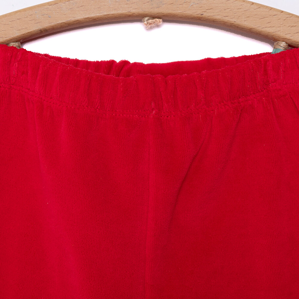 2li Kadife Çoraplı Pantolon Kız Bebek