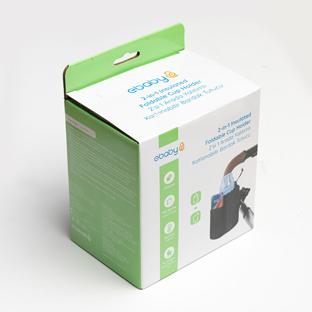 2’si 1 Arada Yalıtımlı Katlanabilir Bardak Tutucu