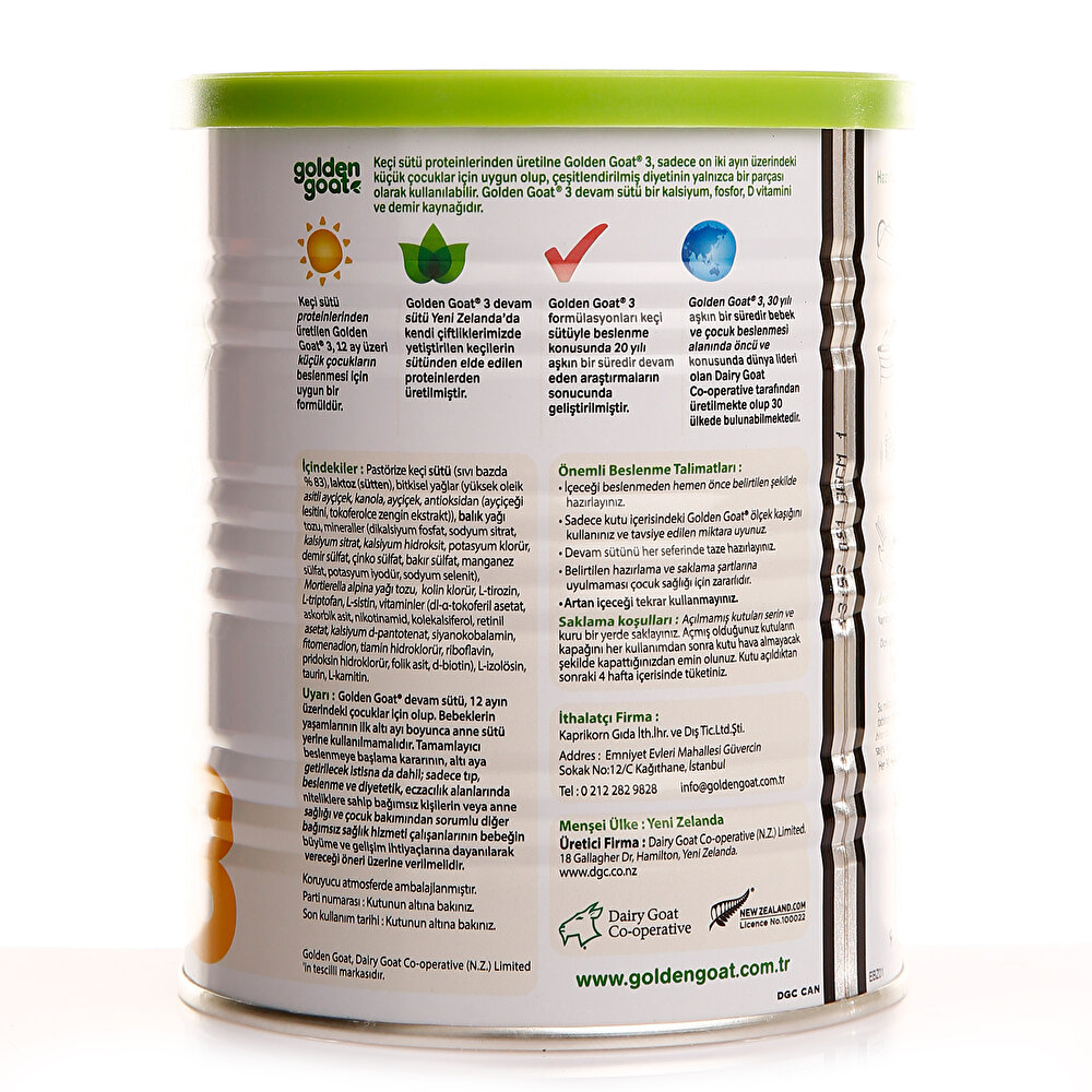 3 Keçi Sütlü Devam Sütü 400 gr 1+ Yaş