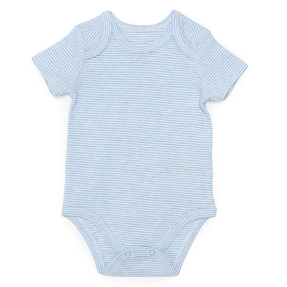 Erkek Bebek 3lü Atlet Body Ribana Bisiklet Yaka Kısa Kol