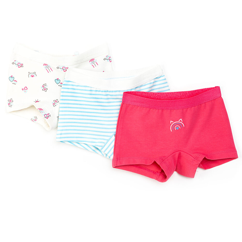 3lü Boxer Külot Kız Bebek