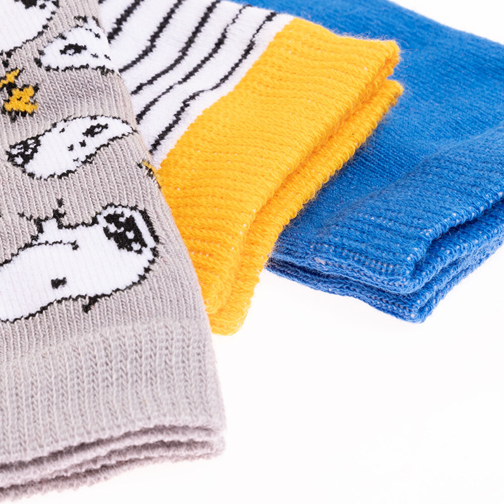 Snoopy 3lü Soket Çorap Erkek Bebek