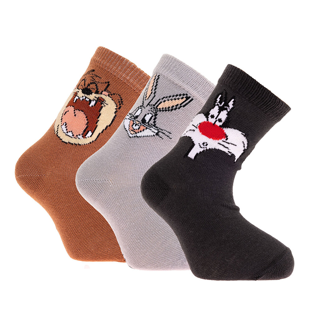 Looney Tunes 3lü Soket Çorap Erkek Bebek
