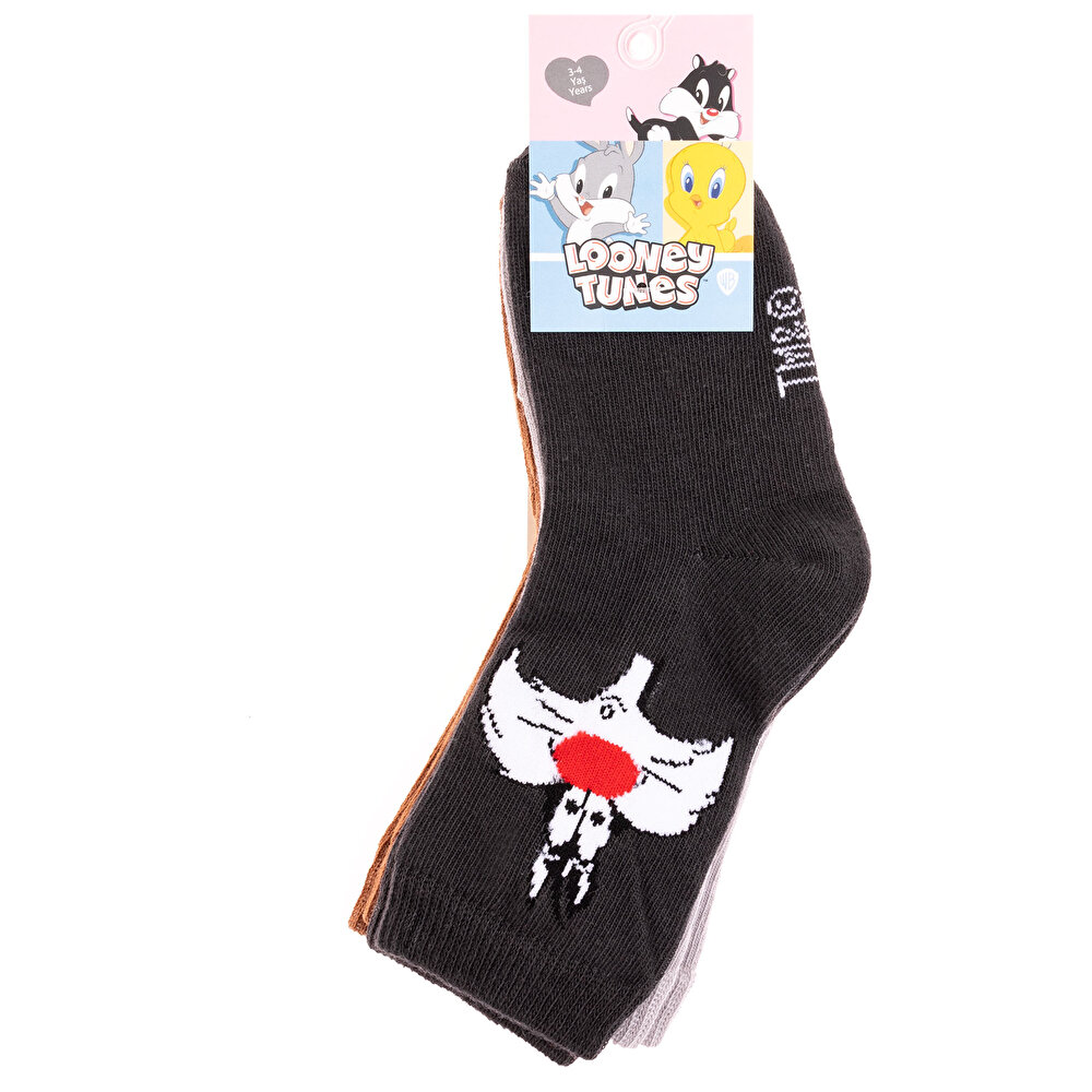 Looney Tunes 3lü Soket Çorap Erkek Bebek