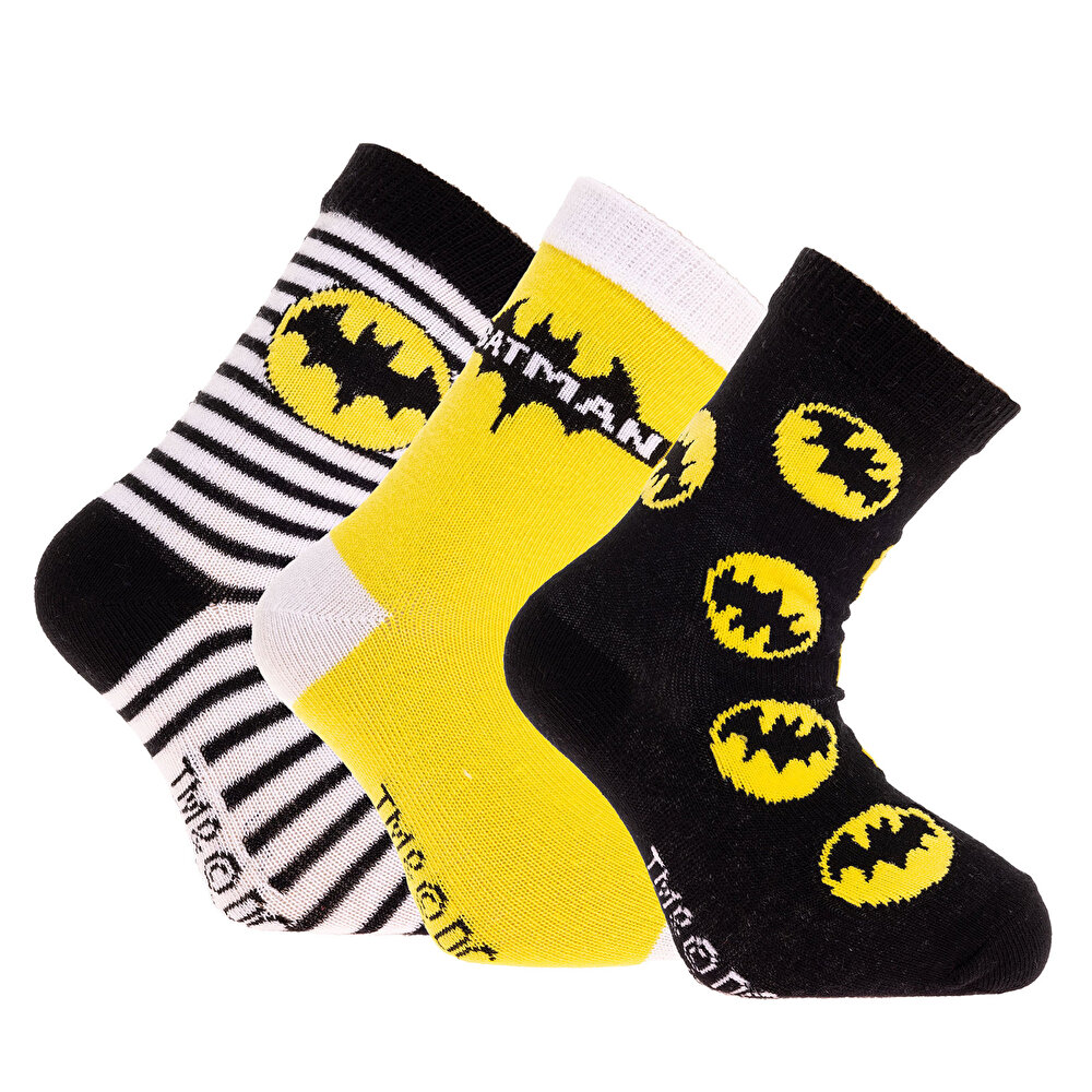 Batman 3lü Soket Çorap Erkek Bebek