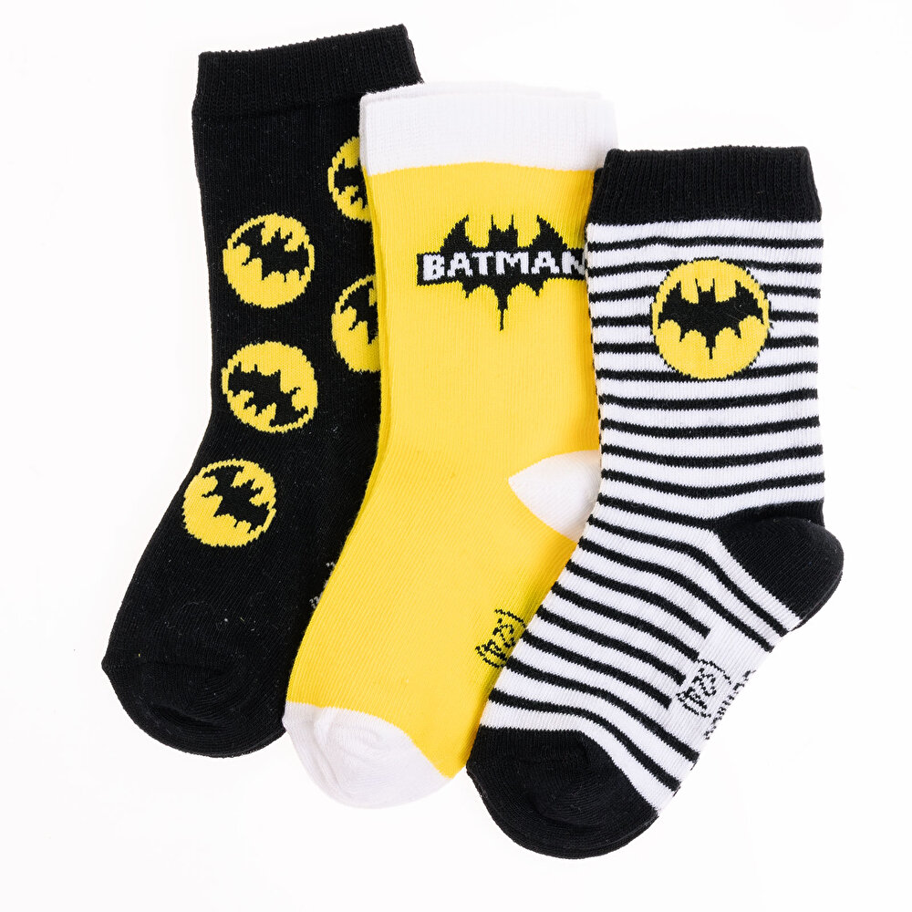 Batman 3lü Soket Çorap Erkek Bebek