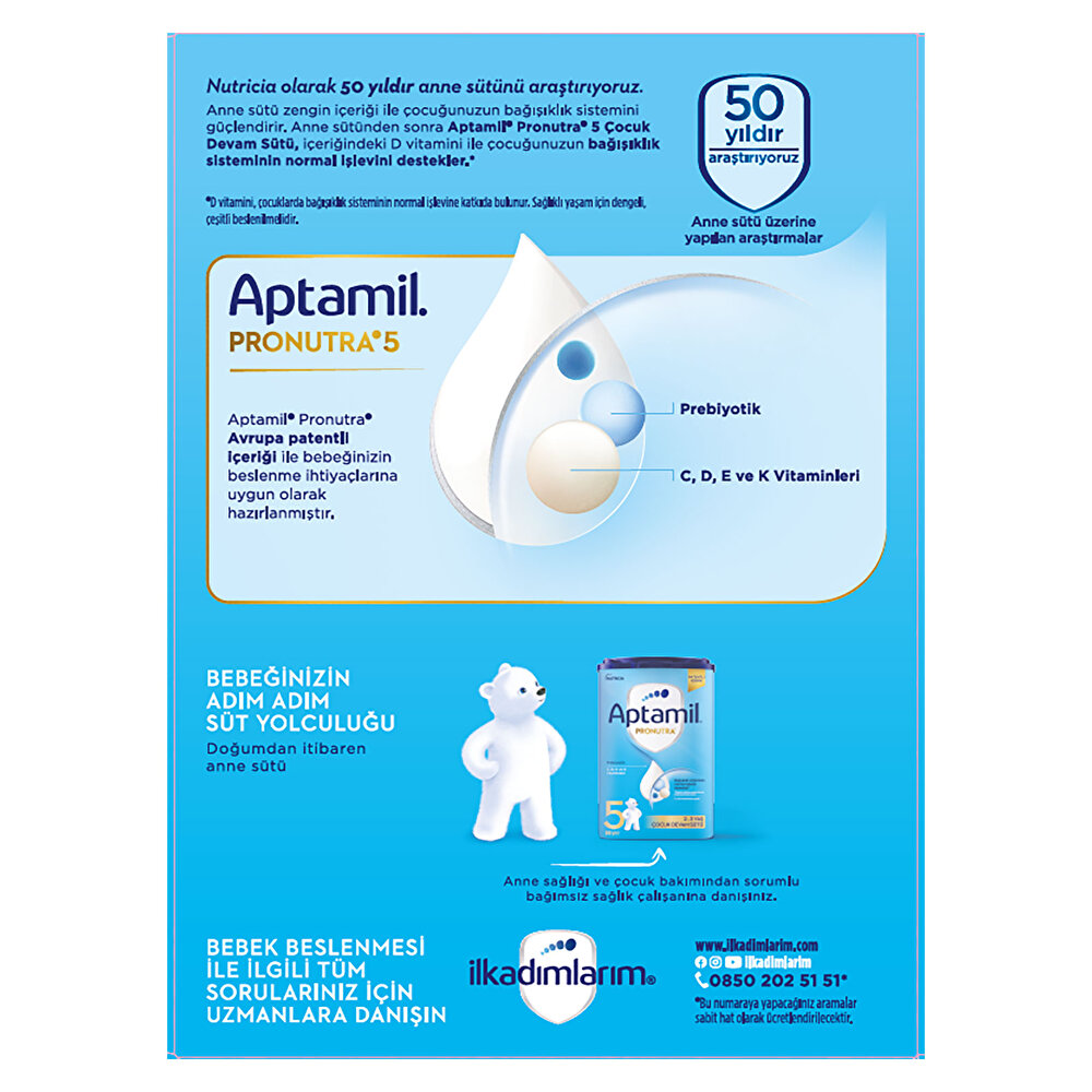 5 Çocuk Devam Sütü 1000 Gr 2-3 Yaş
