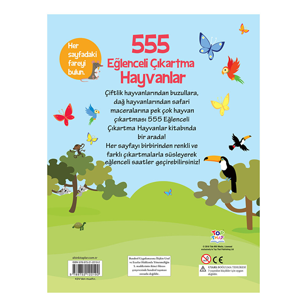 555 Eğlenceli Çıkartma - Hayvanlar