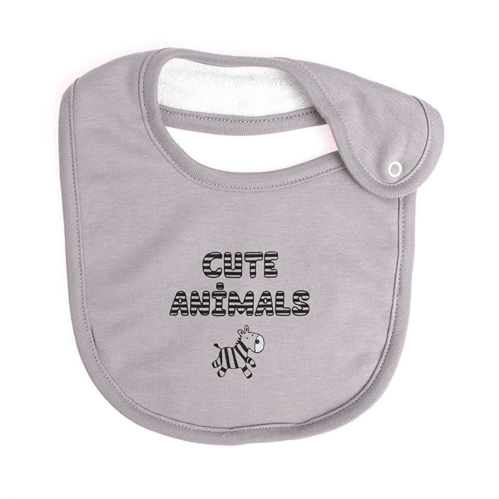 5'li Arkası Havlu Önlük / Zebra-Gri