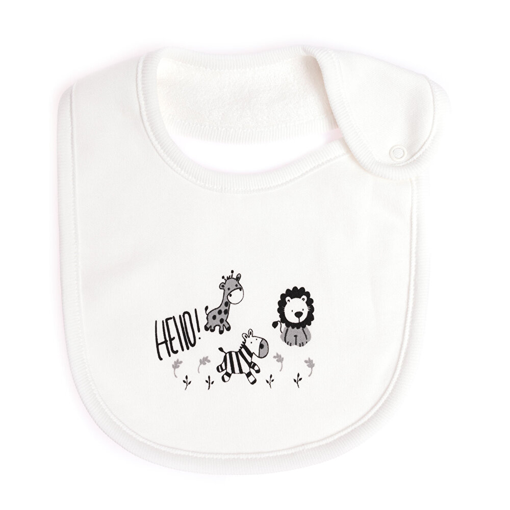 5'li Arkası Havlu Önlük / Zebra-Gri