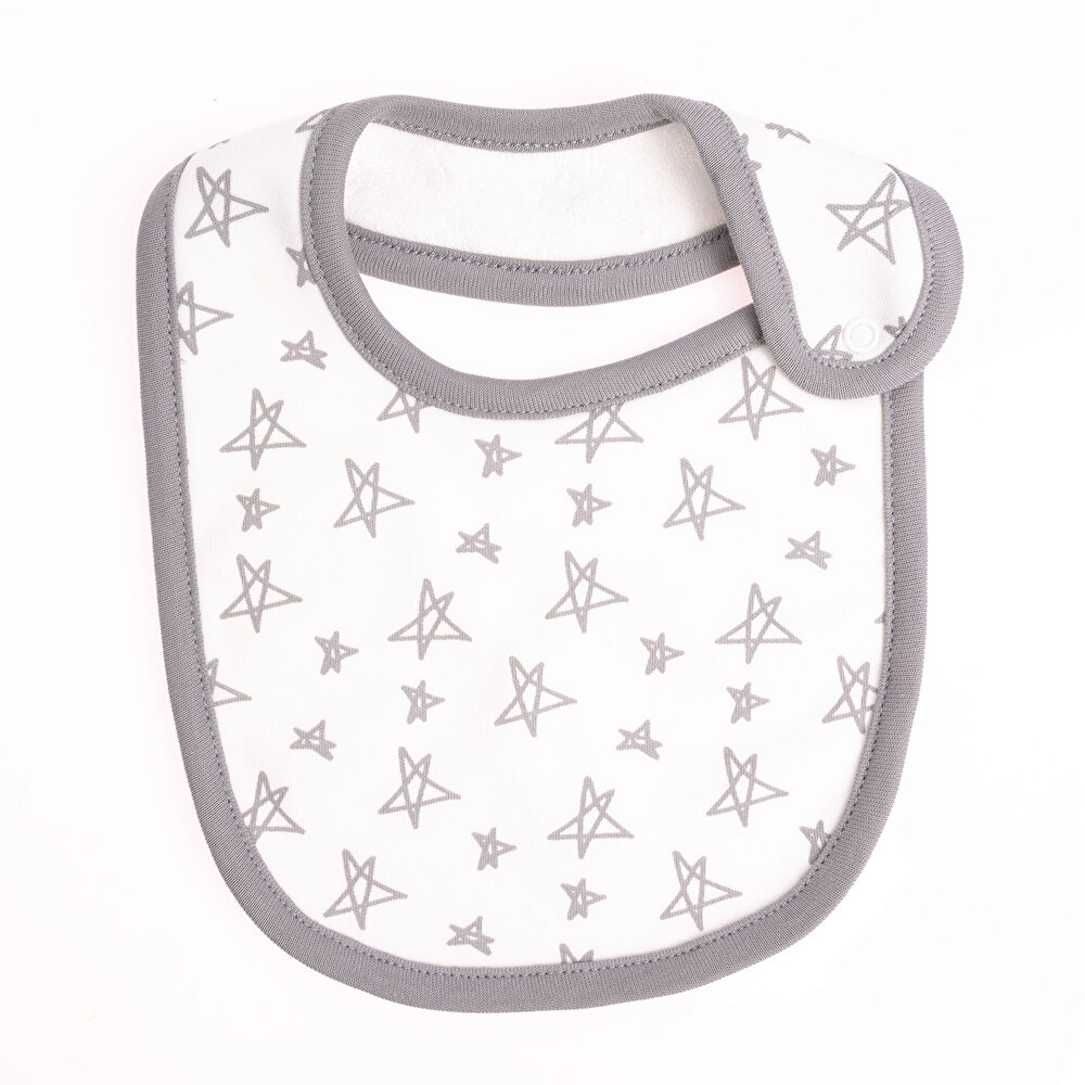 5'li Arkası Havlu Önlük / Zebra-Gri