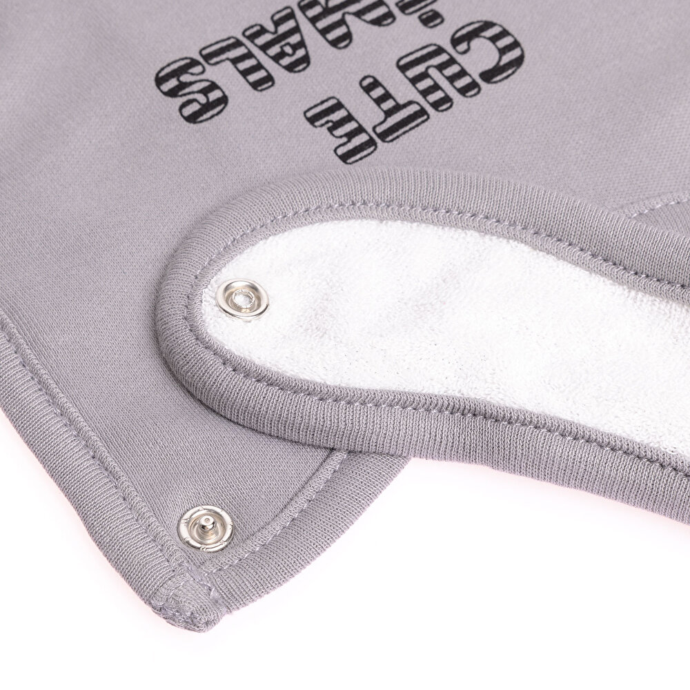 5'li Arkası Havlu Önlük / Zebra-Gri