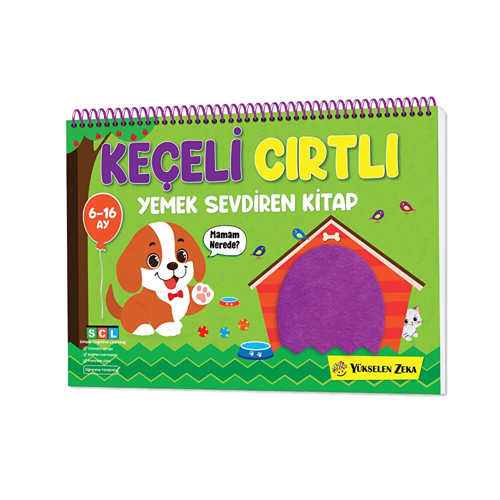 6-16 Ay İlk Cırt Cırtlı Keçeli Etkinlik Kitabım - Yemek Sevdiren Kitap