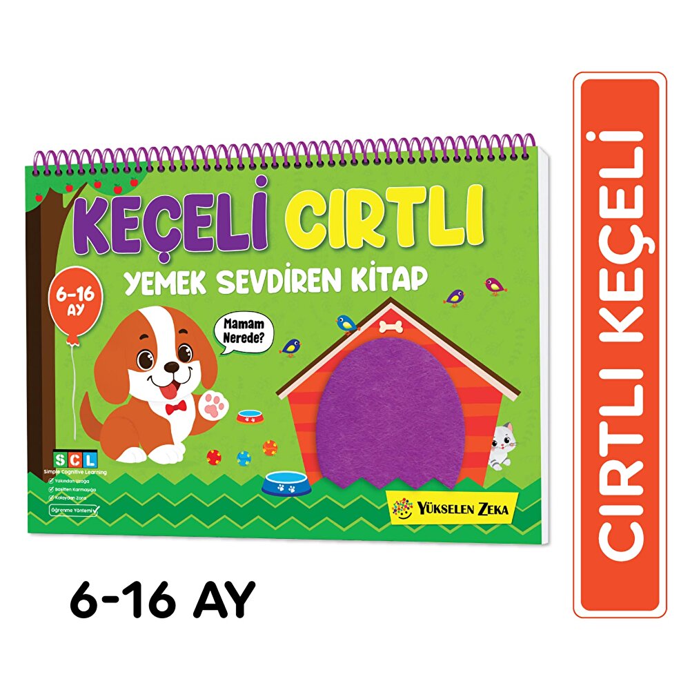 6-16 Ay İlk Cırt Cırtlı Keçeli Etkinlik Kitabım - Yemek Sevdiren Kitap