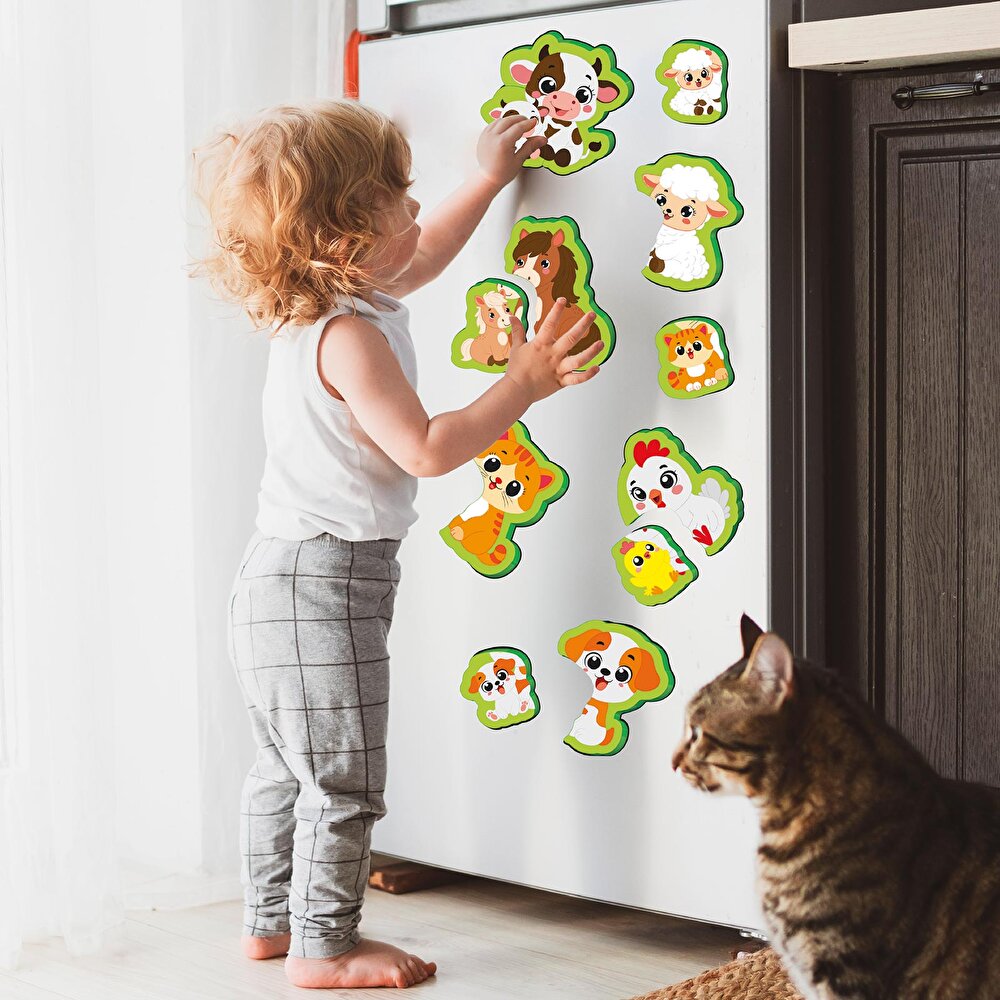 6-16 Ay İlk Pofidik Magnet Puzzle - Çiftlik Hayvanları