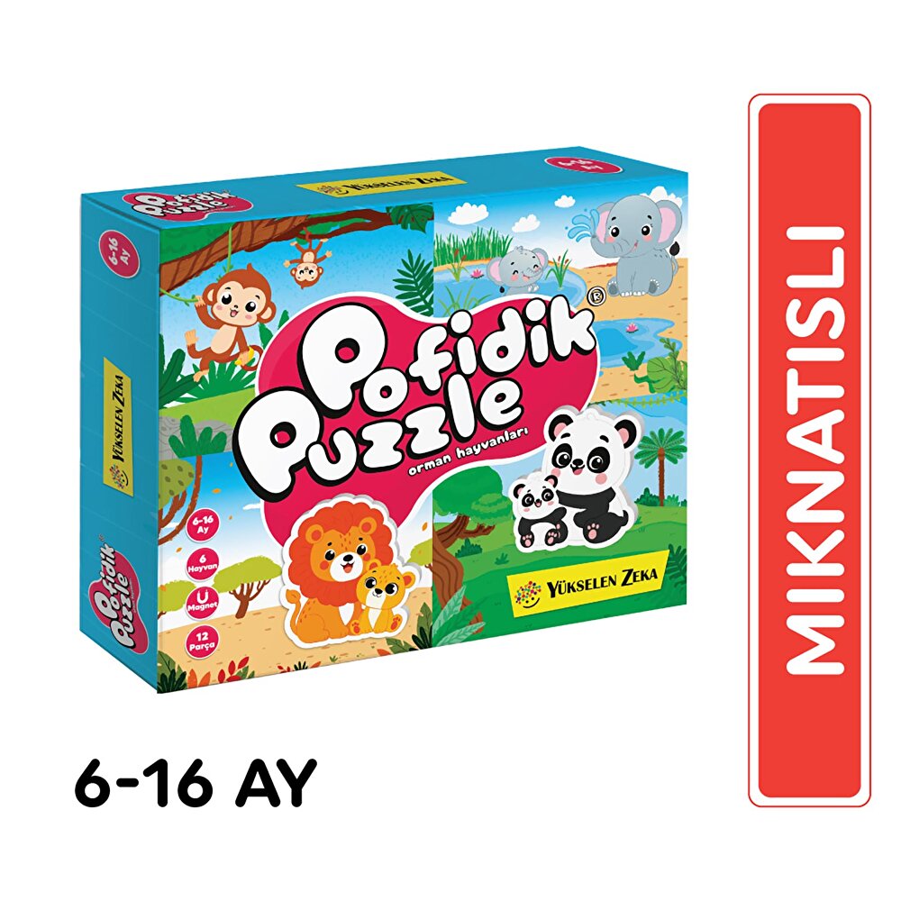 6-16 Ay İlk Pofidik Magnet Puzzle - Orman Hayvanları