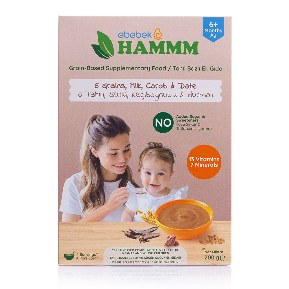 6 Tahıllı Sütlü Keçiboynuzlu ve Hurmalı 200 gr.