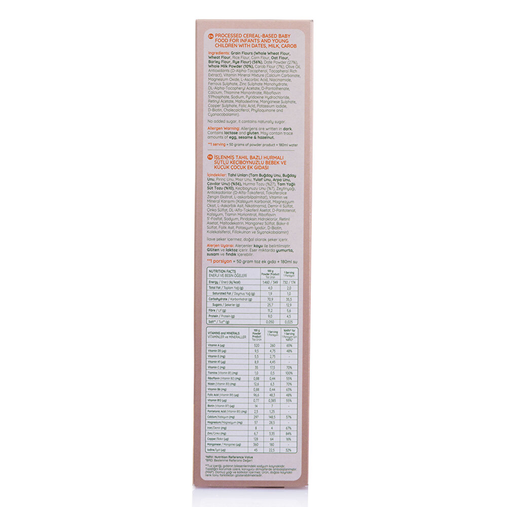 6 Tahıllı Sütlü Keçiboynuzlu ve Hurmalı 200 gr.