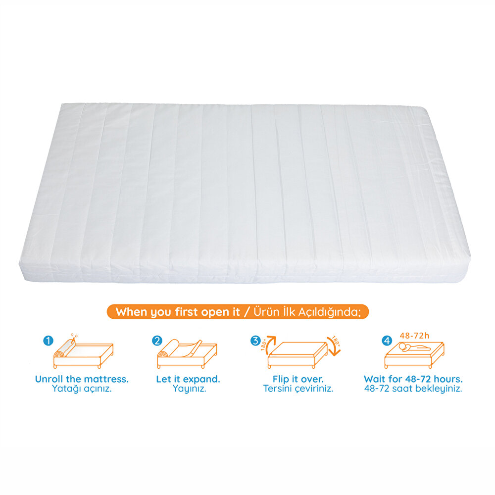 Roll Pack Sünger Yatak  60x120x10 cm