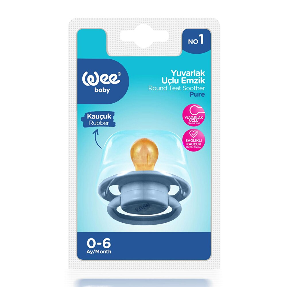 698 Wee Baby Pure Yuv.Kauçuk Emzik No:1 Mavi