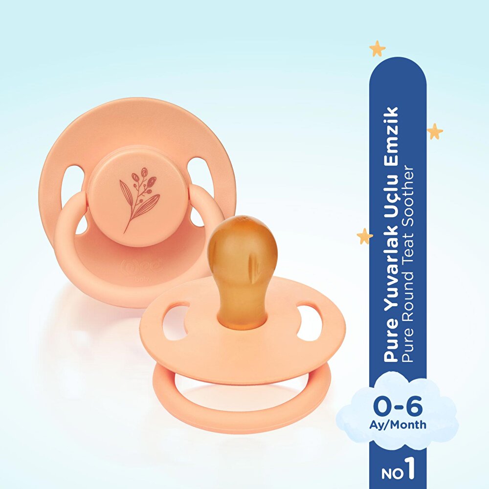 698 Wee Baby Pure Yuv.Kauçuk Emzik No:1 Somon