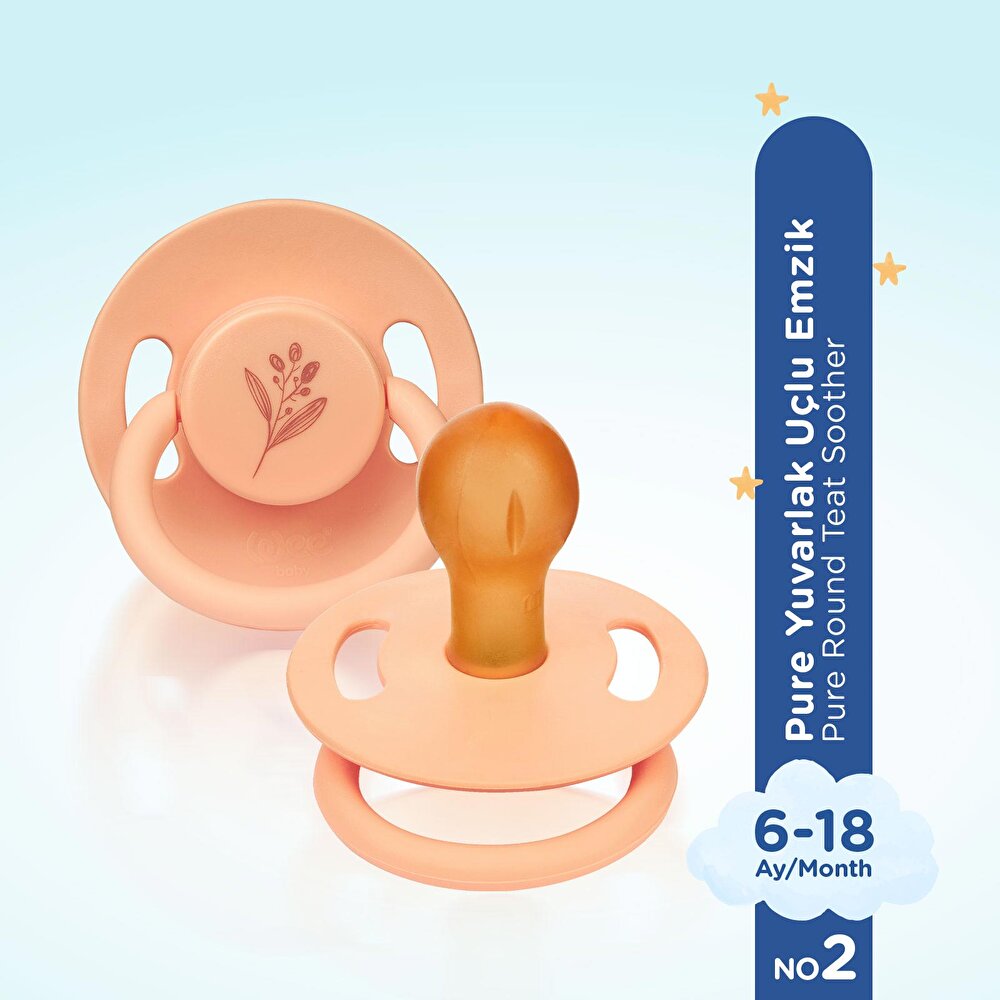 699 Wee Baby Pure Yuv.Kauçuk Emzik No:2 Somon