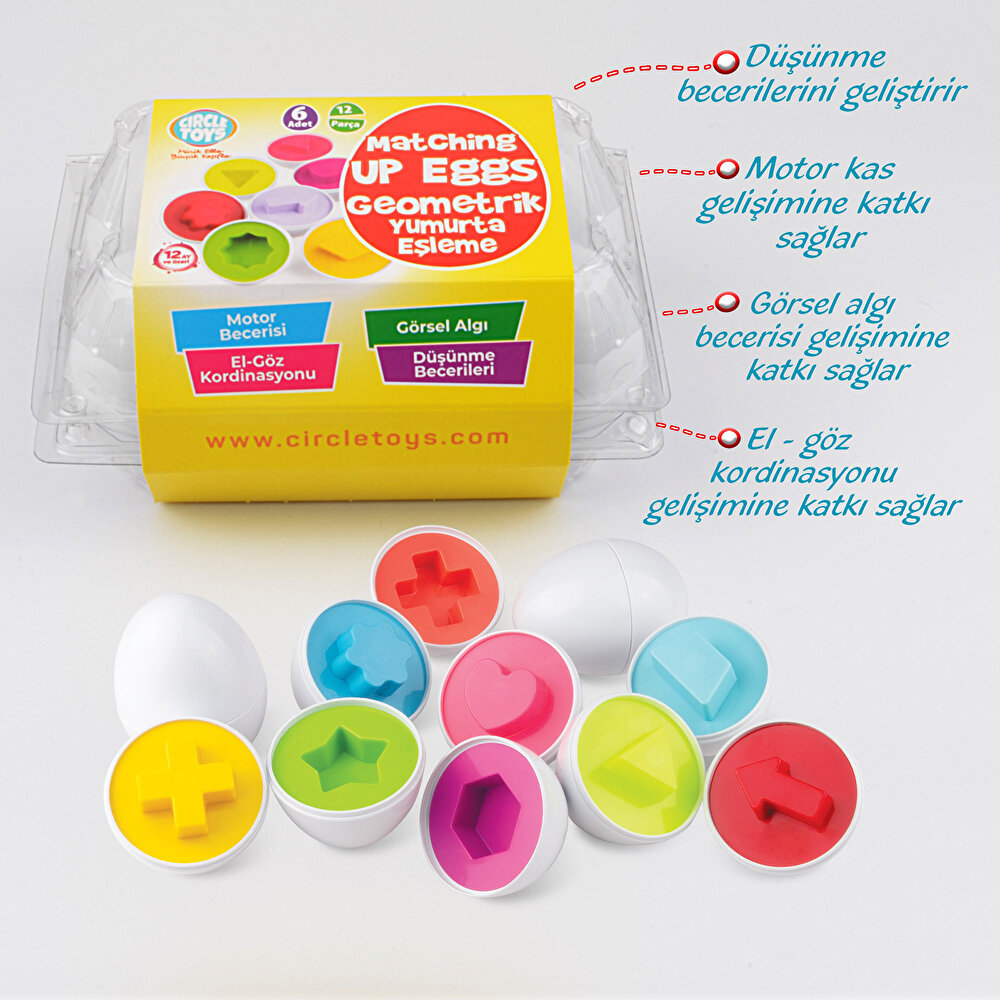 6'lı Geometrik Yumurta Eşleme Oyunu