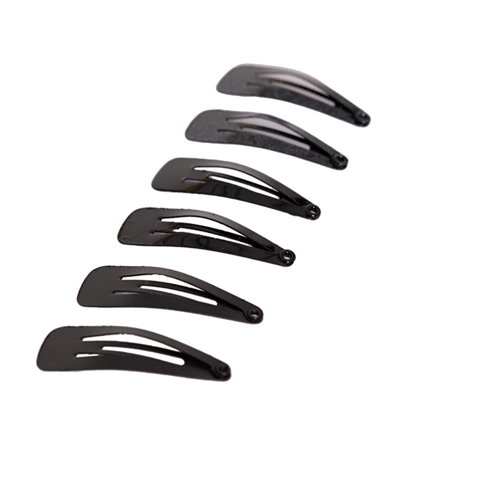 6lı Siyah Çıt Çıt Kız Toka Kız Bebek