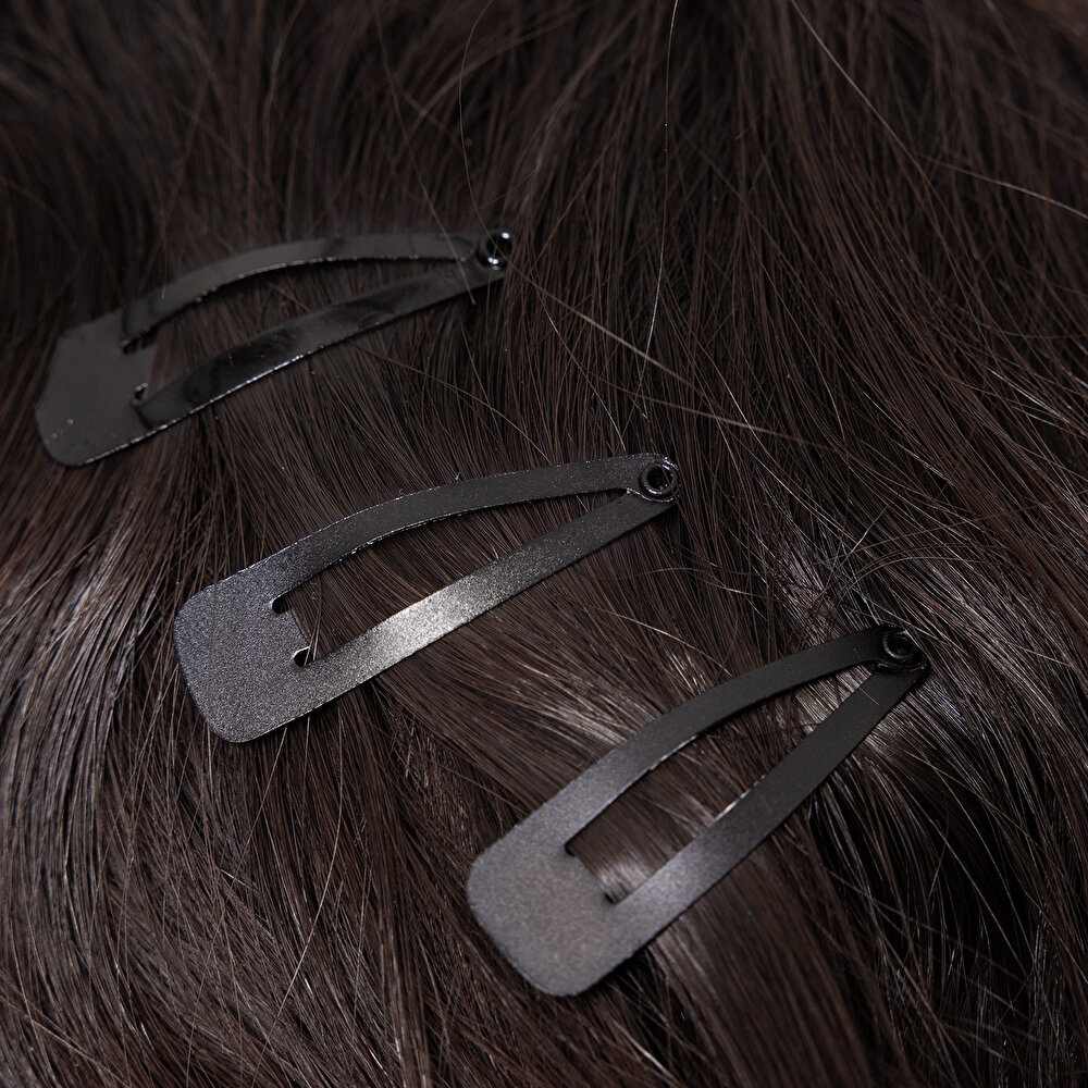 6lı Siyah Çıt Çıt Kız Toka Kız Bebek