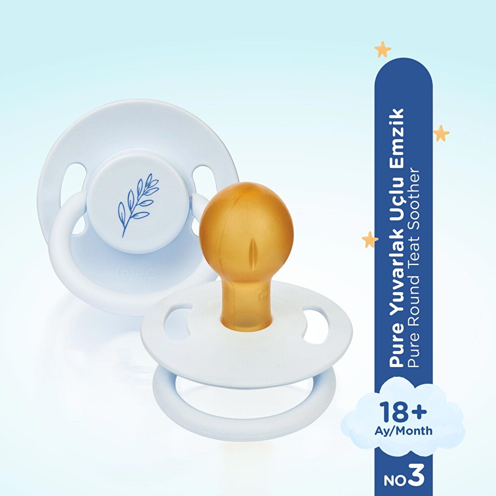 700 Wee Baby Pure Yuv.Kauçuk Emzik No:3 Mavi