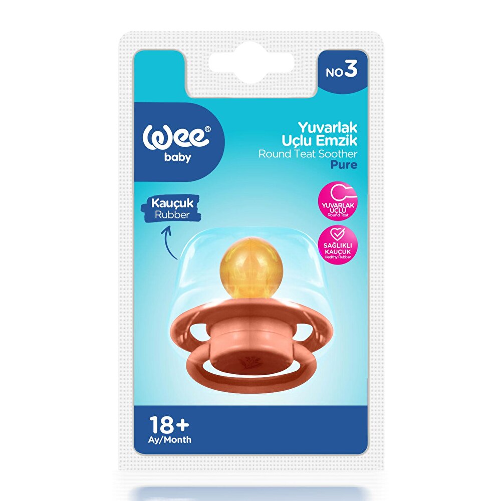 700 Wee Baby Pure Yuv.Kauçuk Emzik No:3 Somon