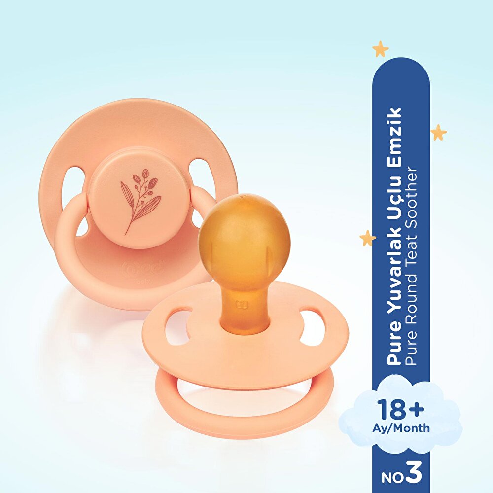 700 Wee Baby Pure Yuv.Kauçuk Emzik No:3 Somon