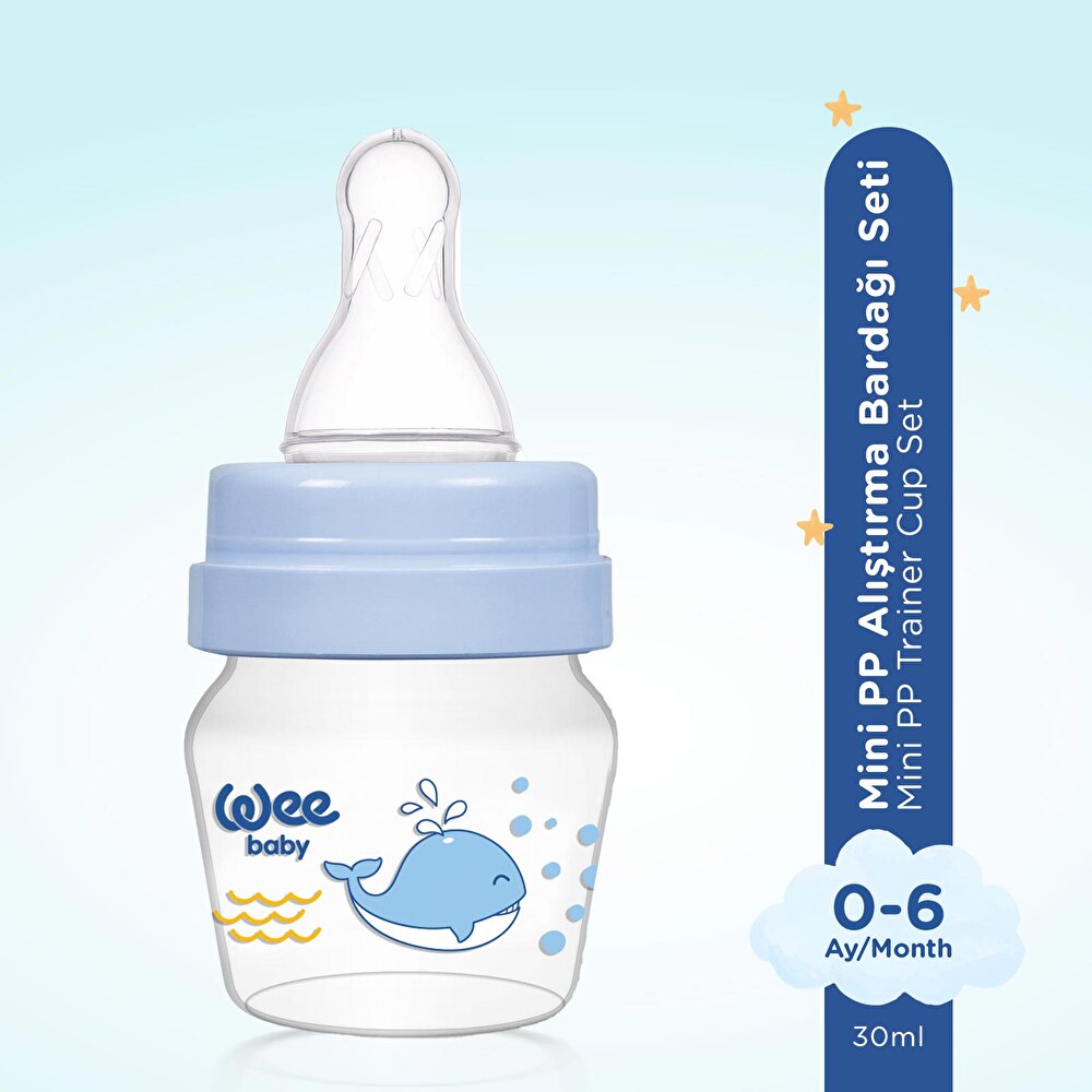 778 Wee Baby Mini PP Alıştırma Bardağı Seti Mavi 30ml