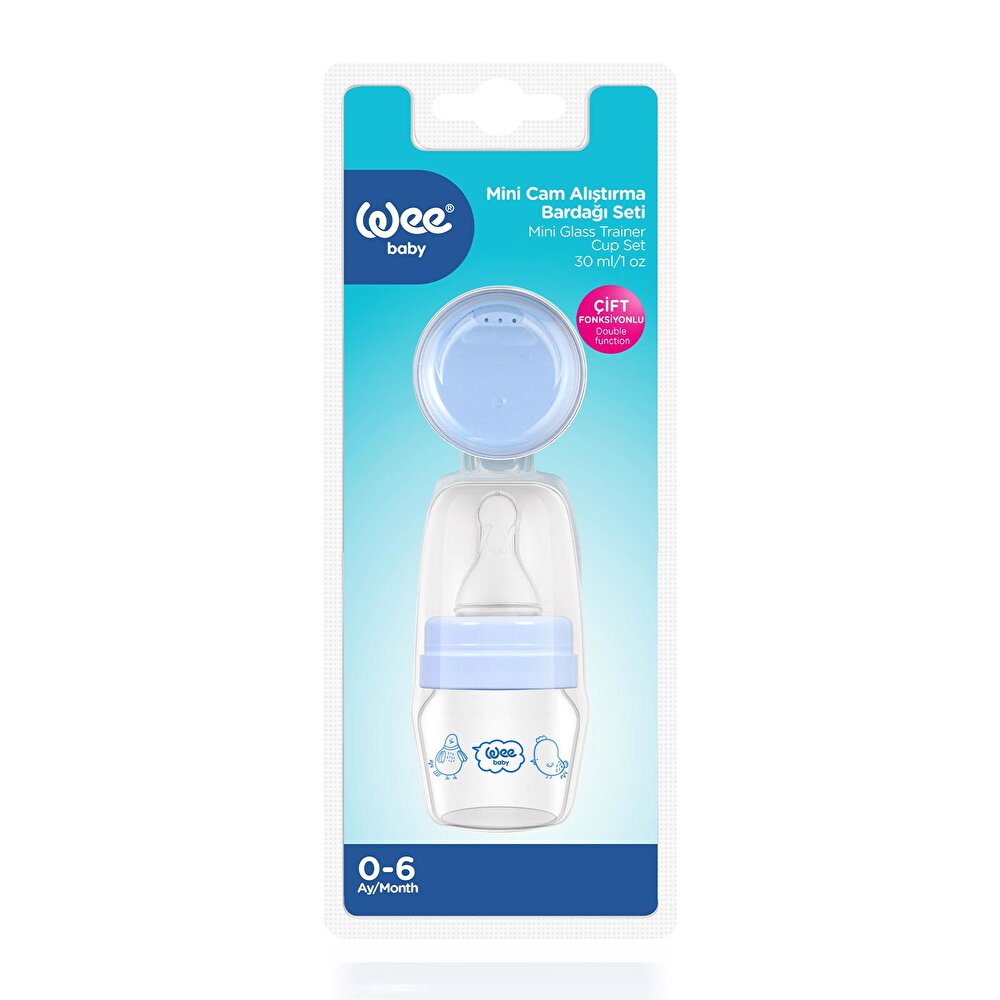 792 Wee Baby Mini Cam Alıştırma Bardağı Seti Mavi 30ml