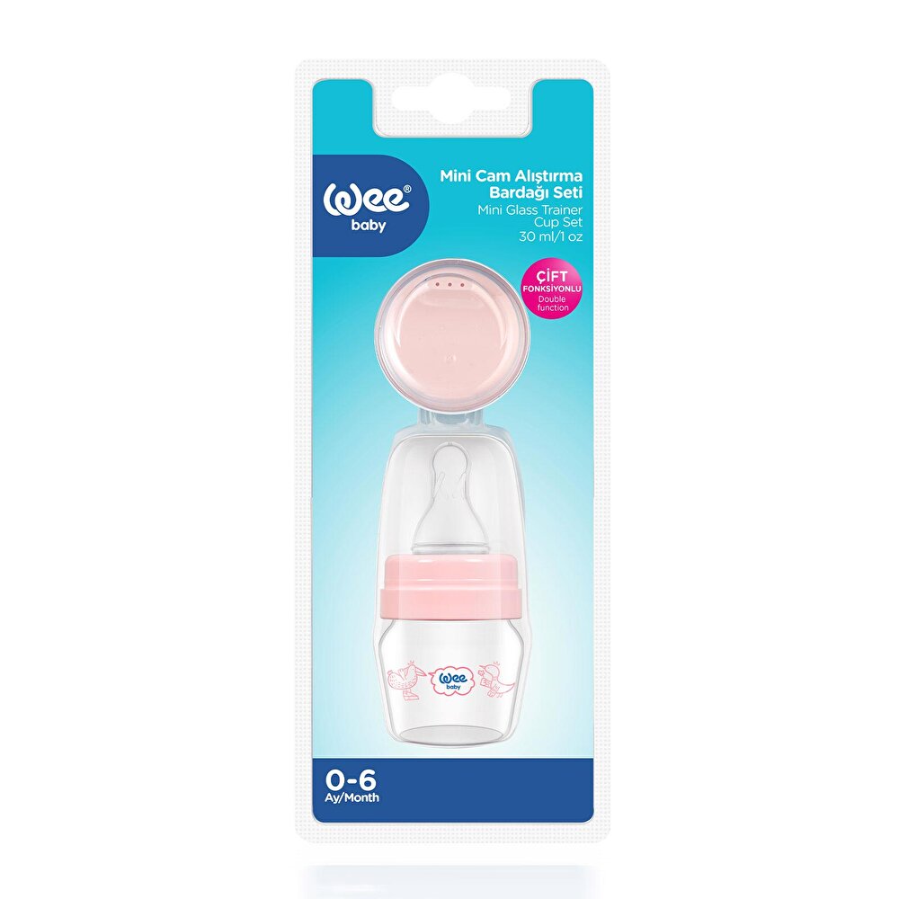 792 Wee Baby Mini Cam Alıştırma Bardağı Seti Pembe 30ml