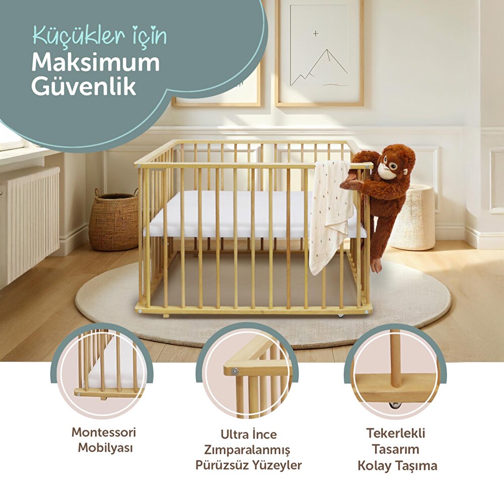 80x100 Ahşap Oyun Parkı