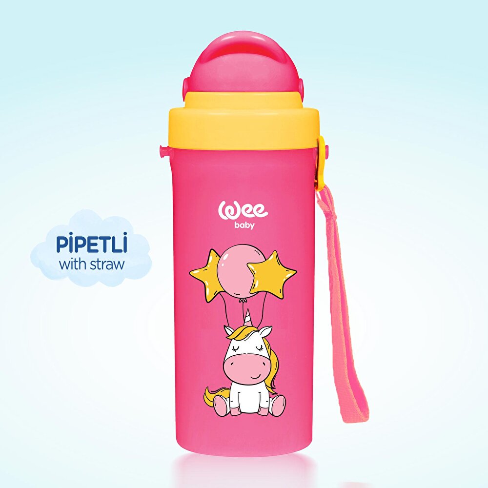 896 Wee Baby  Pipetli Bardak Pembe 300ml