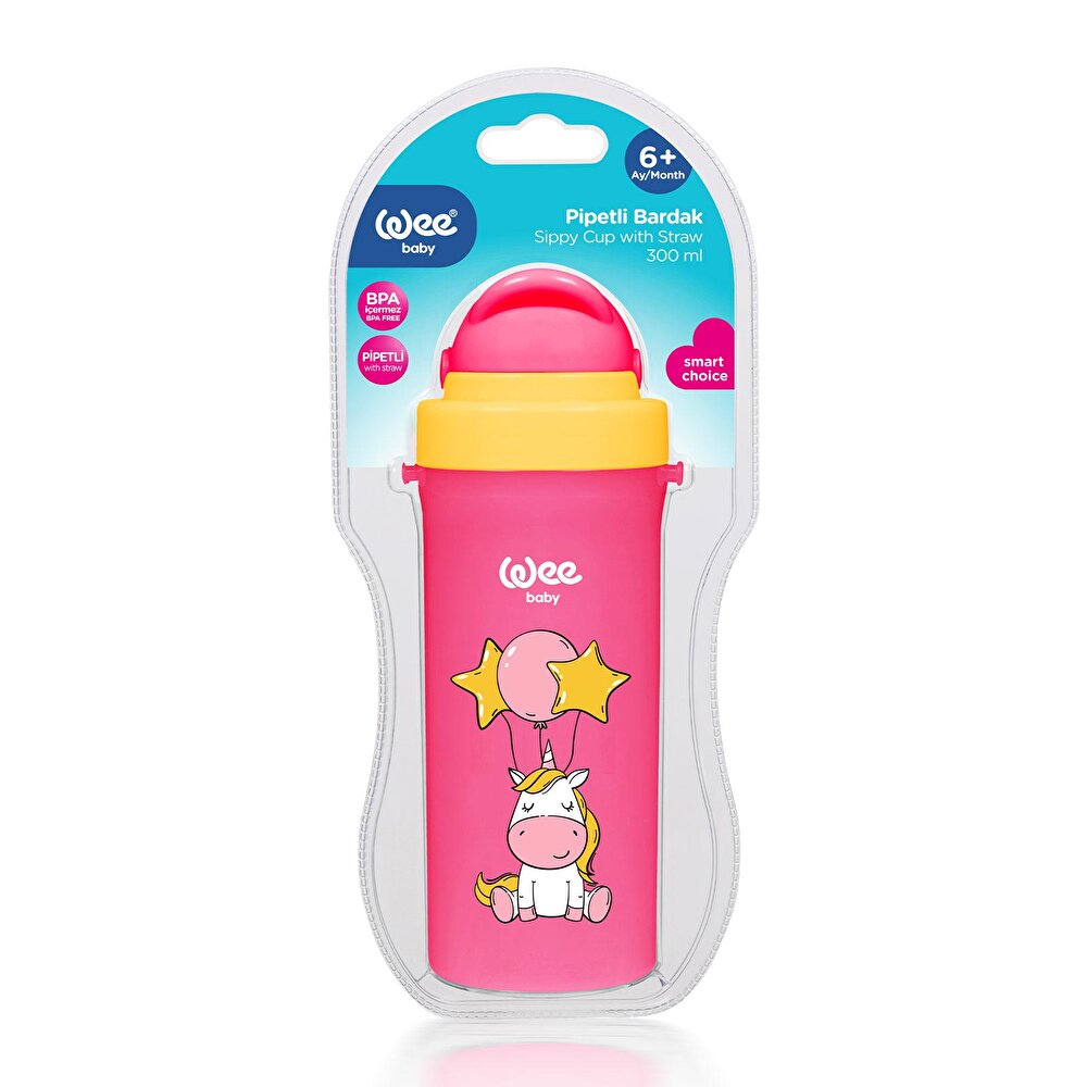 896 Wee Baby  Pipetli Bardak Pembe 300ml