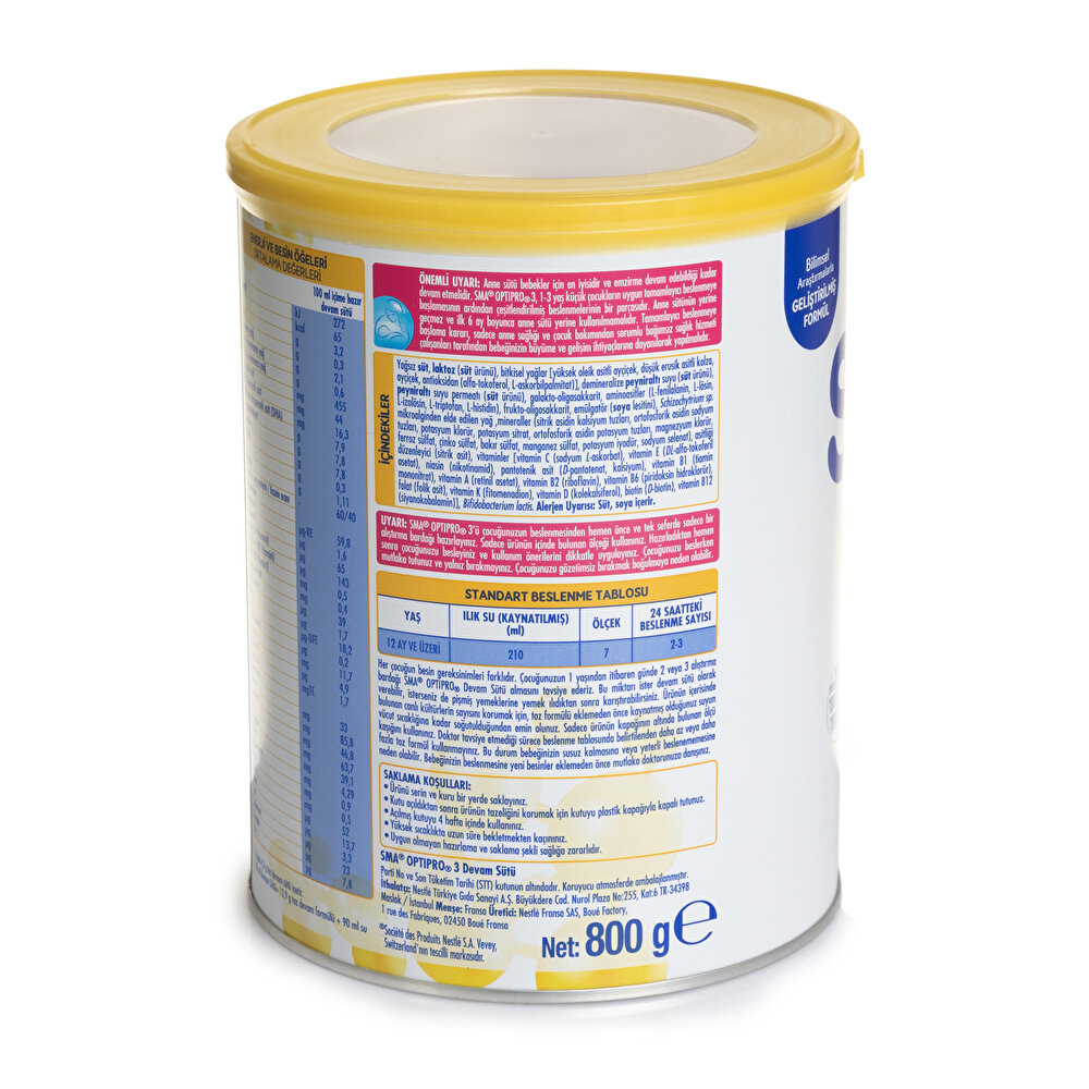 Optipro Probiyotik 3 Bebek Devam Sütü 800 gr 1-3 Yaş