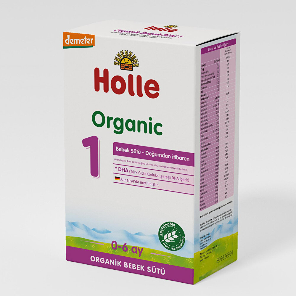 1 Organik Bebek Sütü 400 gr 0-6 Ay